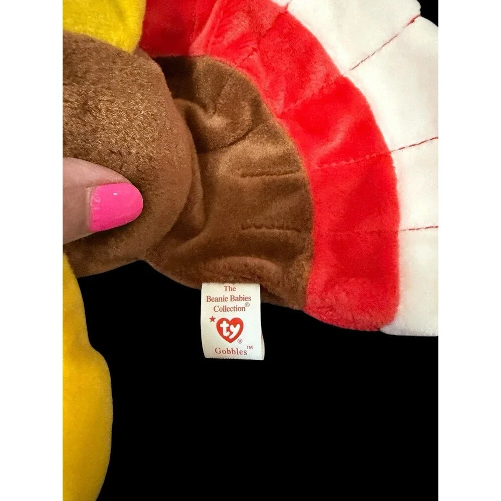 2 TY Beanie Babies – GOBBLES the Turkey (5.5 in) With Hang Tags Retired